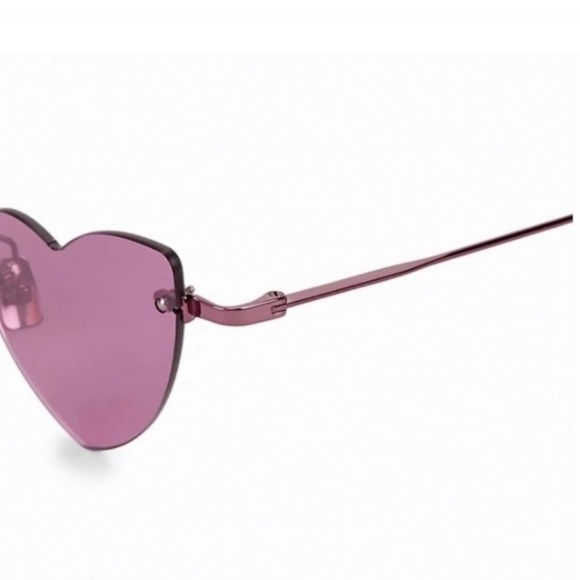 Saint Laurent Heart Shaped Pink Sunglasses. main image 5